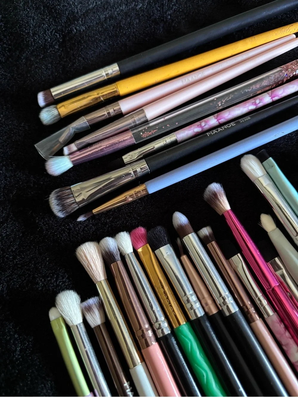 38 Assorted Makeup Brush Set Used Once Or Never Used- Makeup Artist Declutter